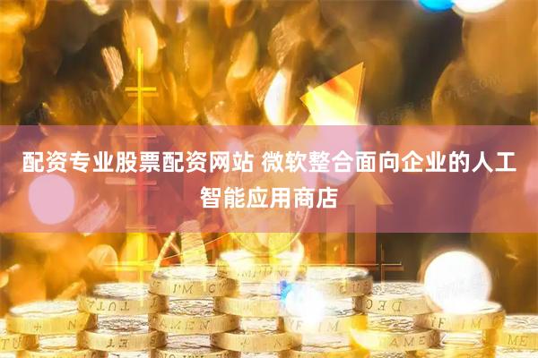 配资专业股票配资网站 微软整合面向企业的人工智能应用商店