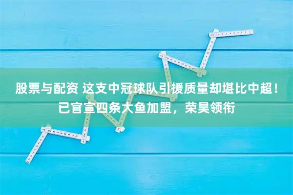 股票与配资 这支中冠球队引援质量却堪比中超！已官宣四条大鱼加盟，荣昊领衔